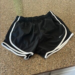 Women's Black and White Athletic Shorts